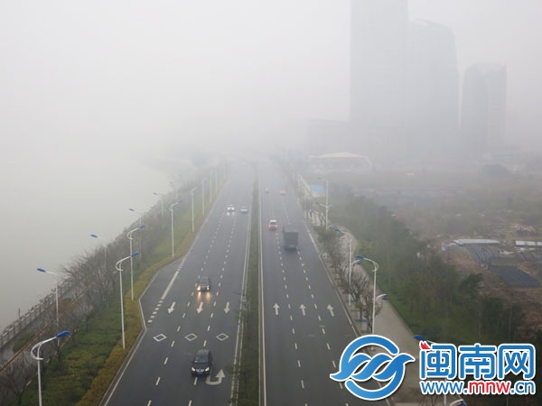 昨日下午3時30分，沿海大通道晉江大橋附近，前方馬